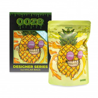 Ooze Mr. Pineapple Designer Series 1/8oz Mylar Baggies - 10ct Pk