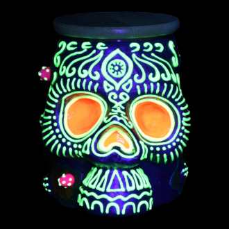 Voodoo Skull Glass Stash Jar - Glow in the Dark 3D