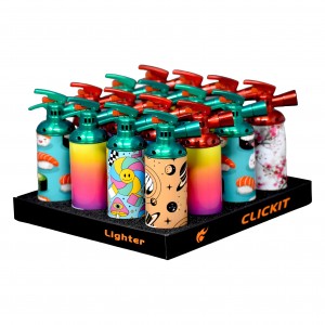 CLICKIT Fire Extinguisher Torch w/ Pictures Wrap (16CT Display)