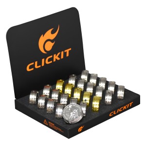 CLICKIT Dollar Coin Flame Lighter (25CT Display)