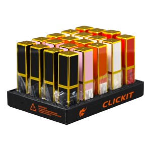 CLICKIT Lipstick Slide Flame Lighters (20CT Display)