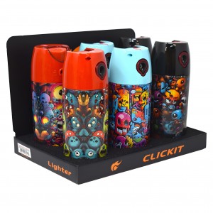 CLICKIT Monster Spraycan Torch Lighters (6CT Display)