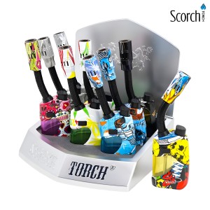 Scorch Torch - 6" Bendable Torch Asst Leaf - 9Ct Display