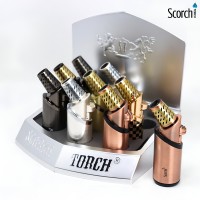 4.5" Socrch Torch Triple Torch Tank Assorted Colors - 9ct Display [61731-3T]