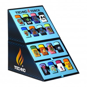 Techno Torch Stylish Characters Lighters - Design 4 - 72ct Display