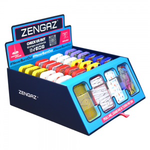 ZENGAZ Windproof Lighter Bullet Display - Assorted Designs (28CT Display)
