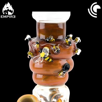 Empire Glassworks - Save the Bees Beaker Waterpipe [2063K]*