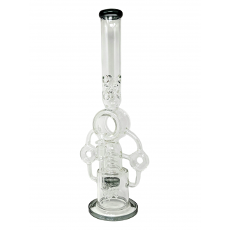 20" Double Donut Recycler Water Pipe [ABC31]