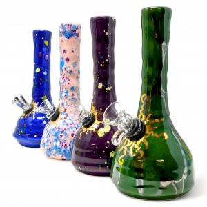 6.5" Ancient Creation Mini Assorted Confetti Ceramic Beaker Water Pipe - [ACC6]