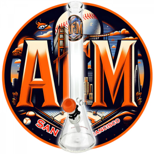 18" AFM Baseball 5mm Beaker Bong Bundle