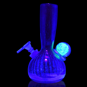 8" Round Bottom W/ Glow In The Dark Ball Soft Glass - Glass on Glass