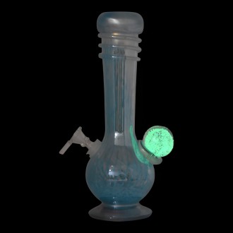 10" Ball Waify With Hat & Round Base Soft Glass Water Pipe [B58196-2G]