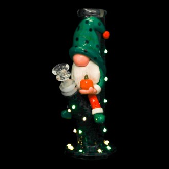 Clover Glass - 9" The Gnome Wizard Water Pipe - Glow in the Dark