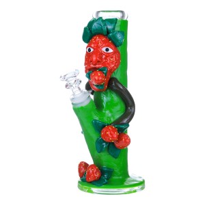 Clover Glass - 9" Fruity Tooty, Extra Dooby Water Pipe - Glow in the Dark