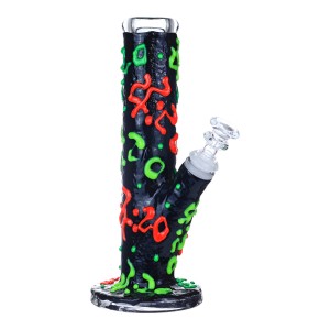 Clover Glass - 9" 420 Cloud Chaser Water Pipe - Glow in the Dark