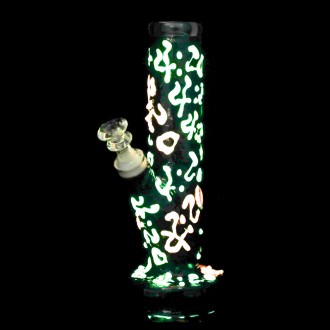 Clover Glass - 9" 420 Cloud Chaser Water Pipe - Glow in the Dark