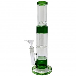 12" Honey Comb & Dome Perc Water Pipe - [BK234]