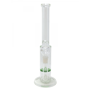 14.5" Colored Honeycomb Perc Ice Catch Straight Water Pipe [CJ02]