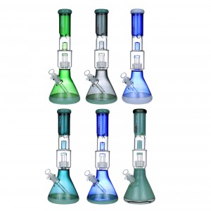 15.5" Chill Glass Matrix Perc Color Trim Water Pipe [JLA-138] 