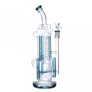 13.77" Chill Glass Multi Chamber Recycler Water Pipe [JLB-207]