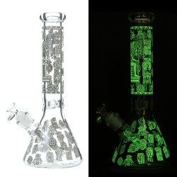 Ghostly Glow Beaker Water Pipe, 10