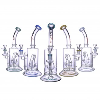 Chill Glass - 11" Teardrop Perc Water Pipe - [JLD-156]