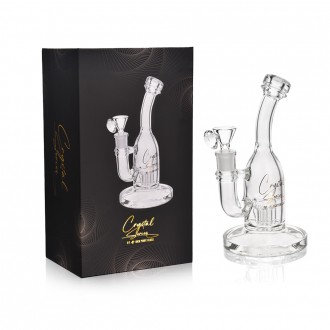 Crystal Series by HPG - 8" Mini Bottle W/ Reinforced Tree Perc Water Pipe - [ES2237-BX]