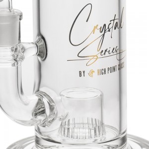 Crystal Series by HPG - 10" Reinforced Slit Cut Perc Water Pipe - [ES2238-BX]