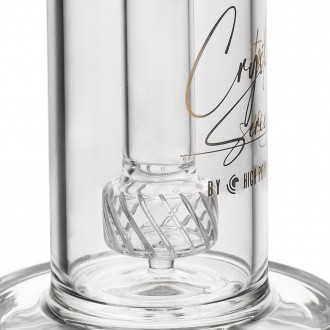 Crystal Series by HPG - 8.11" Low Profile Down Stem Diamond Net Perc Water Pipe - [ES2258-BX]