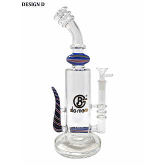 Big Mom - 12" Spike Art Inline Perc Water Pipe [DB012]