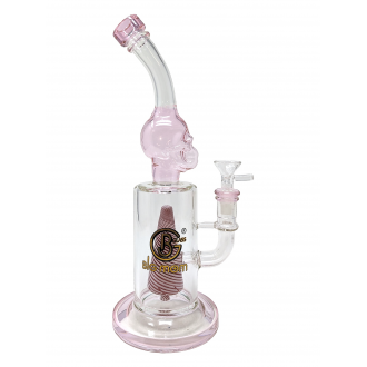 Big Mom - 12" Pyramid Perc Skull Art Water Pipe [DB013]