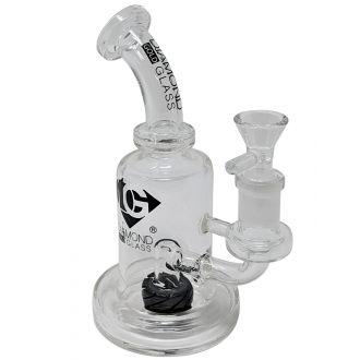 7" Diamond Glass Single Perc Beaker Water Pipe [DGR1151]