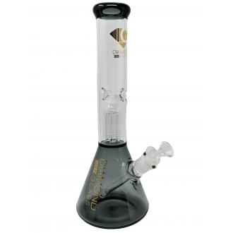 14" Diamond Glass Tree Perc Beaker Water Pipe [DGW612]