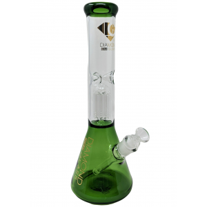 14" Diamond Glass Tree Perc Beaker Water Pipe [DGW612]