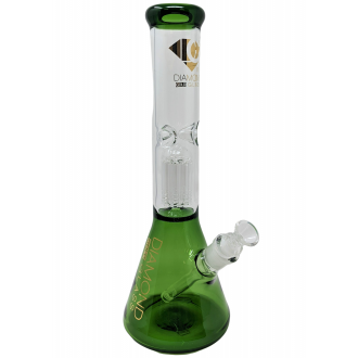 14" Diamond Glass Tree Perc Beaker Water Pipe [DGW612]