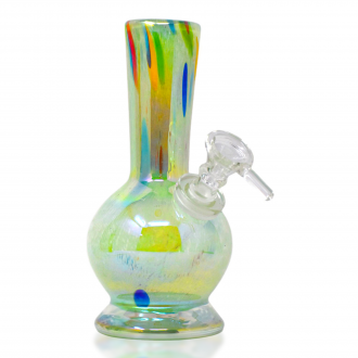 6" SM Flask Soft Glass Waterpipe - Glass On Glass