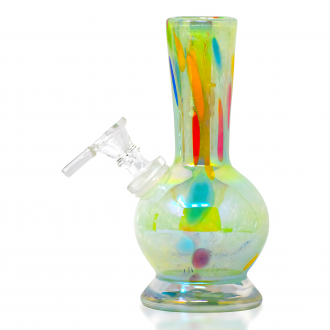 6" SM Flask Soft Glass Waterpipe - Glass On Glass