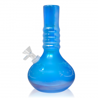 8" Frosted Wrap Bubble-HK Soft Glass Water Pipe - GOG