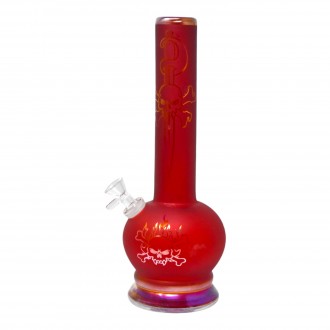 12" Frosted Large Bottle-SW Soft Glass Water Pipe - GOG