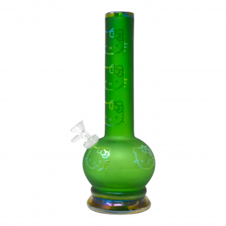 12" Frosted Large Bottle- HK Soft Glass Water Pipe - GOG