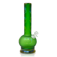 12" Frosted Large Bottle- HK Soft Glass Water Pipe - GOG