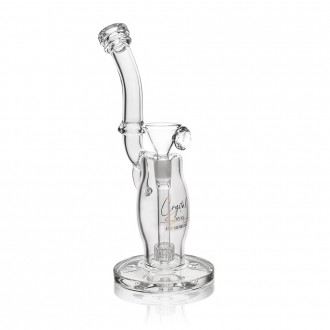 Crystal Series by HPG - 13" Curvy Neck & Body Low Profile Down Stem Matrix Perc Water Pipe - [ES2240-BX]