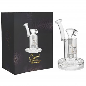 Crystal Series by HPG - 8" Low Profile Down Stem Matrix Perc Water Pipe - [ES2259-BX]