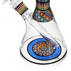 10" Artful Mosaic Design Beaker Water Pipe