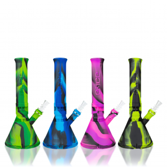 EYCE - 12" Platinum Cured Silicone Body Beaker Water Pipe - [EYBK]