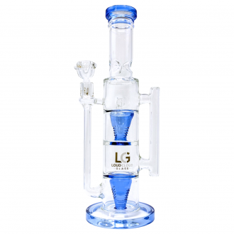 Loud Cloud - 14" Twice As Nice Tornado Perc Tubular Water Pipe - [FO134]