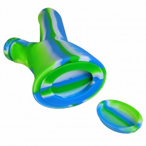 8" Silicone Tye-Dye Straight Water Pipe with Metal Bowl - [FTWAT0289]