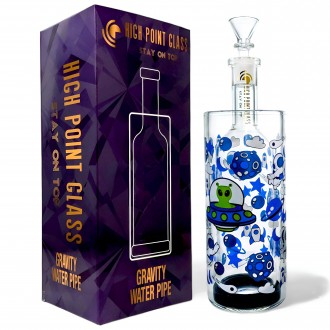 High Point Glass - 9.5" Cosmic Clouds, Brewing Smoke W/ Gravity Water Pipe - [GB773]