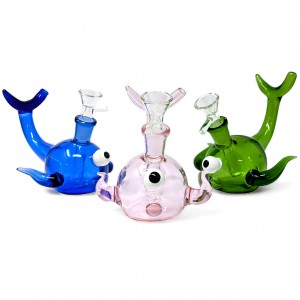 6.5" Fish-eyed Stare Aquavibe Water Pipe - [GB812]