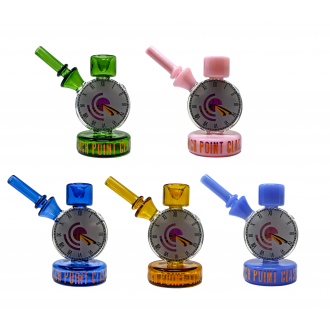 High Point Glass - 5" 420 'TickTock' Bubbler Clock Water Pipe [GB883]